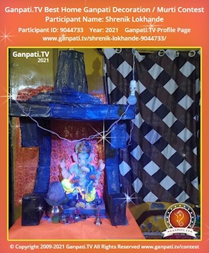 Shrenik Lokhande Home Ganpati Picture