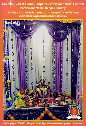 Deepali Pandey Home Ganpati Picture