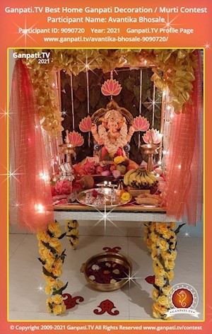 Avantika Bhosale Home Ganpati Picture