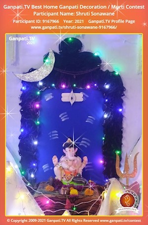 Shruti Sonawane Home Ganpati Picture