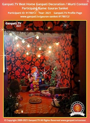 Gaurav Sanket Home Ganpati Picture