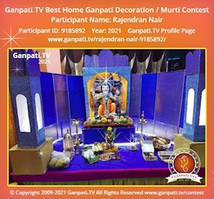 Rajendran Nair Home Ganpati Picture