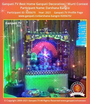 Darshana Bangre Home Ganpati Picture