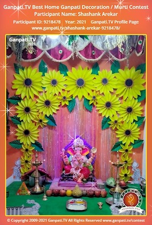 Shashank Arekar Home Ganpati Picture