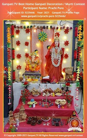 Prachi Pore Home Ganpati Picture