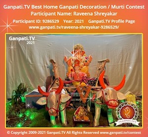 Raveena Shreyakar Home Ganpati Picture