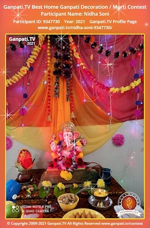 Nidha Soni Home Ganpati Picture