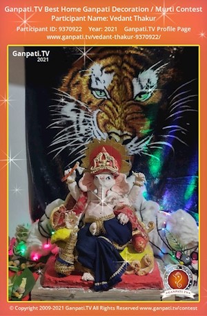 Vedant Thakur Home Ganpati Picture