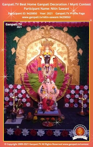 Nitin Sawant Home Ganpati Picture