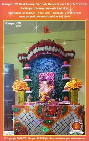 Aakash Zashikar Home Ganpati Picture