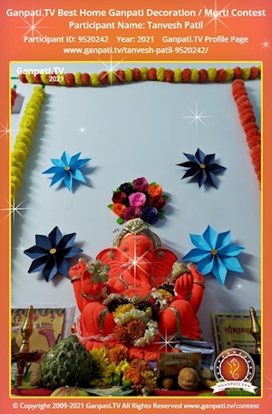 Tanvesh Patil Home Ganpati Picture