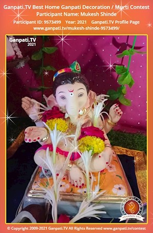 Mukesh Shinde Home Ganpati Picture