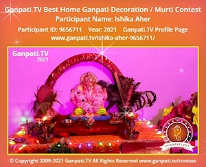 Ishika Aher Home Ganpati Picture