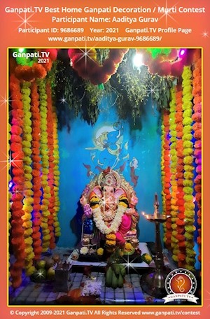 Aaditya Gurav Home Ganpati Picture