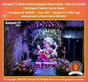 Karan Baria Home Ganpati Picture