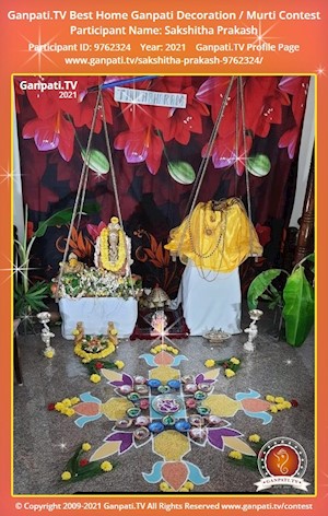 Sakshitha Prakash Home Ganpati Picture