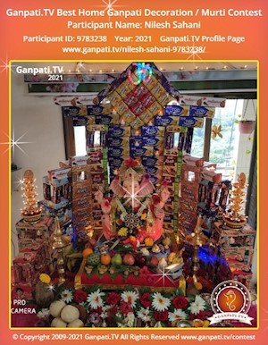 Nilesh Sahani Home Ganpati Picture