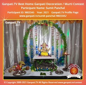 Sumit Panchal Home Ganpati Picture