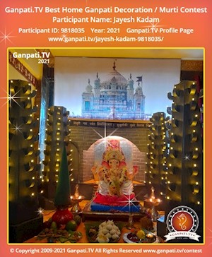 Jayesh Kadam Home Ganpati Picture