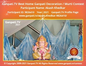 Akash Khedkar Home Ganpati Picture