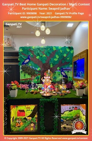 Swapnil Jadhav Home Ganpati Picture