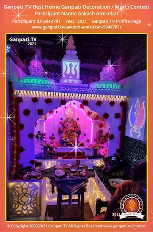 Aakash Amrutkar Home Ganpati Picture